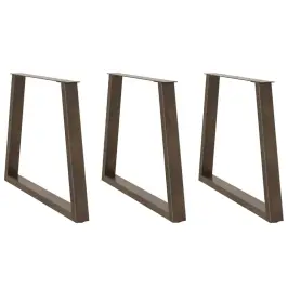 Valgomojo Stalo Kojelės, V Formos, 3 Vnt., Natūralus Plienas, 80X(72-73,3) cm Plienas