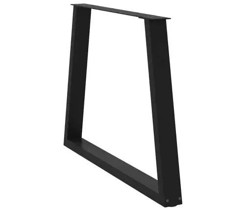 Ēdamgalda Kājas, 3 Gab., V-Veida, Melnas, 90X(72-73,3) Cm, Tērauds Vidaxl
