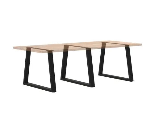 Ēdamgalda Kājas, 3 Gab., V-Veida, Melnas, 90X(72-73,3) Cm, Tērauds Vidaxl