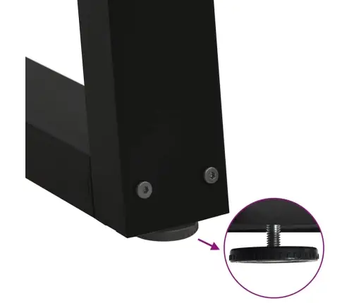 Ēdamgalda Kājas, 3 Gab., V-Veida, Melnas, 90X(72-73,3) Cm, Tērauds Vidaxl