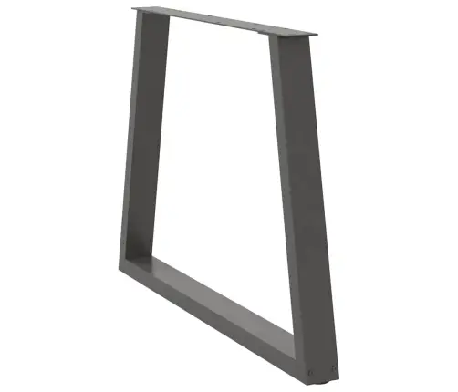 Ēdamgalda Kājas, 3 Gab., V-Veida, Antracīta Krāsā, 90X(72-73,3) Cm, Tērauds Vidaxl