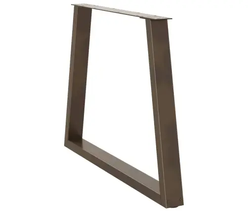 Ēdamgalda Kājas, 3 Gab., V-Veida, Dabīgs Tērauds, 90X(72-73,3) Cm Vidaxl