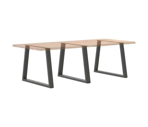 Valgomojo Stalo Kojos, V Formos, 3 Vnt., Antracito Spalvos, 100X(72-73,3) cm Plienas