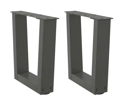 Kafijas Galdiņa Kājas, 2 Gab., V-Veida, Antracīta Krāsā, 30X(30-31,3) Cm, Tērauds Vidaxl