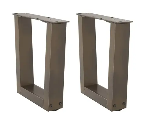 Kafijas Galdiņa Kājas, 2 Gab., V-Veida, Dabīgs Tērauds, 30X(30-31,3) Cm Vidaxl