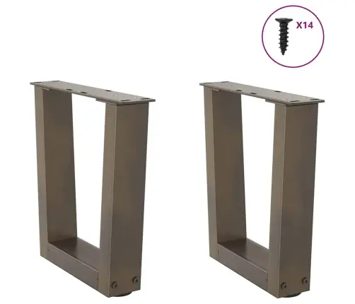 Kafijas Galdiņa Kājas, 2 Gab., V-Veida, Dabīgs Tērauds, 30X(30-31,3) Cm Vidaxl