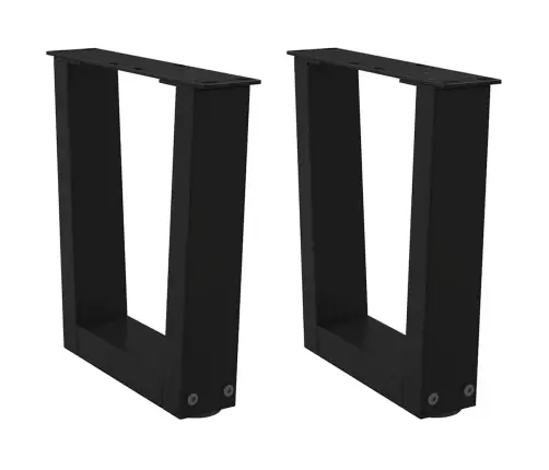 Kafijas Galdiņa Kājas, 2 Gab., V-Veida, Melnas, 40X(30-31,3) Cm, Tērauds Vidaxl