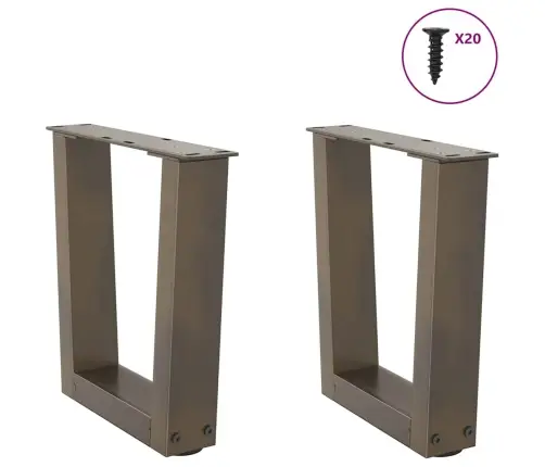 Kohvilaua Jalad V-Kujulised 2 Tk, Naturaalne Teras, 40 X (30–31,3) cm Teras