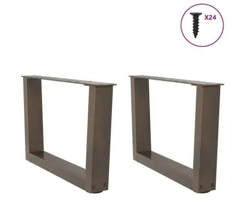 Kafijas Galdiņa Kājas, 2 Gab., V-Veida, Dabīgs Tērauds, 60X(30-31,3) Cm Vidaxl