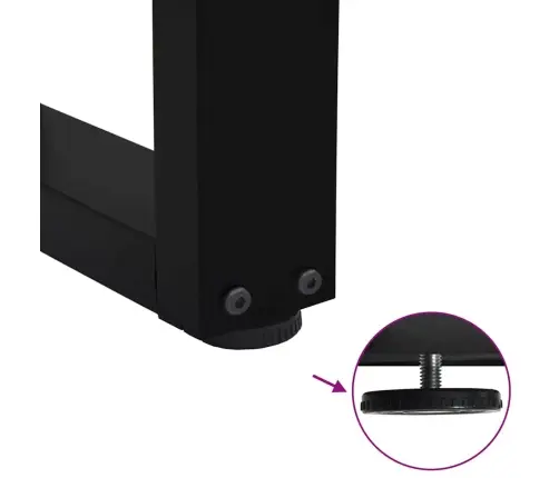 Kafijas Galdiņa Kājas, V-Veida, 2 Gab., Melnas, 28X(42-43,3) Cm, Tērauds Vidaxl