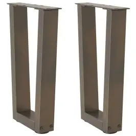 Kafijas Galdiņa Kājas, V-Veida, 2 Gab., Dabīgs Tērauds, 28X(42-43,3) Cm Vidaxl