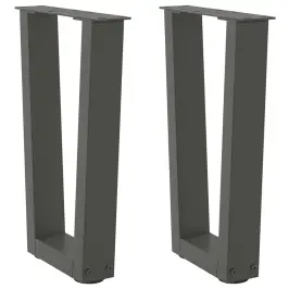 Kafijas Galdiņa Kājas, 2 Gab., V-Veida, Antracīta Krāsā, 38X(42-43,3) Cm, Tērauds Vidaxl