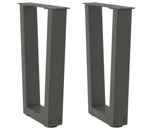 Kafijas Galdiņa Kājas, 2 Gab., V-Veida, Antracīta Krāsā, 38X(42-43,3) Cm, Tērauds Vidaxl