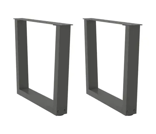 Kafijas Galdiņa Kājas, V-Veida, 2 Gab., Antracīta Krāsā, 50X(42-43,3) Cm, Tērauds Vidaxl