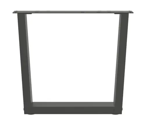 Kafijas Galdiņa Kājas, V-Veida, 2 Gab., Antracīta Krāsā, 50X(42-43,3) Cm, Tērauds Vidaxl