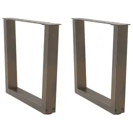 Kafijas Galdiņa Kājas, V-Veida, 2 Gab., Dabīgs Tērauds, 50X(42-43,3) Cm Vidaxl