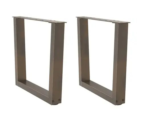 Kafijas Galdiņa Kājas, V-Veida, 2 Gab., Dabīgs Tērauds, 50X(42-43,3) Cm Vidaxl