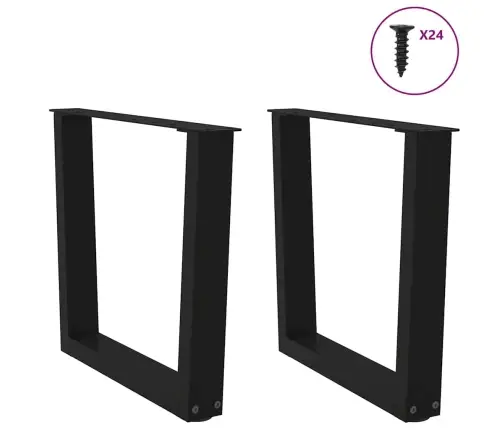 Kohvilaua Jalad, V-Kujulised, 2 Tk, Mustad, 60 X (42–43,3) cm Teras