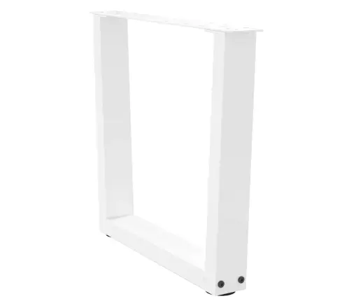 Kafijas Galdiņa Kājas, 2 Gab., V-Veida, Baltas, 60X(42-43,3) Cm, Tērauds Vidaxl