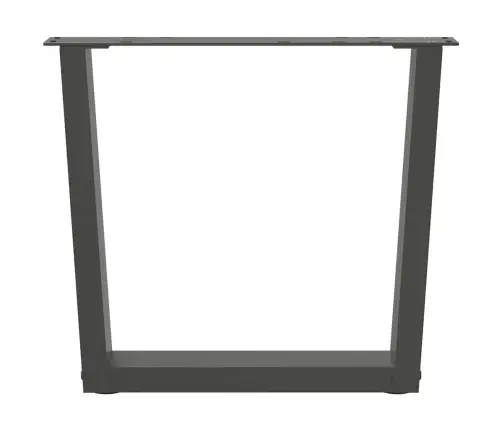 Kafijas Galdiņa Kājas, 2 Gab., V-Veida, Antracīta Krāsā, 60X(42-43,3) Cm, Tērauds Vidaxl