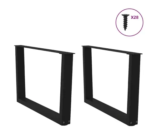 Kafijas Galdiņa Kājas, 2 Gab., V-Veida, Melnas, 70X(42-43,3) Cm, Tērauds Vidaxl