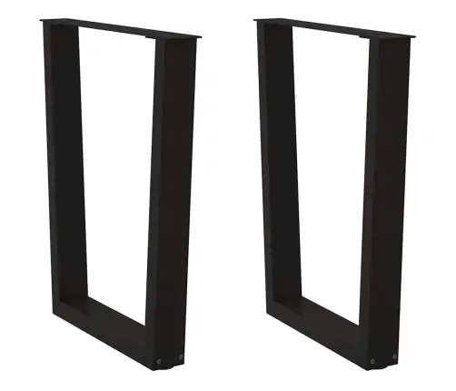 Valgomojo Stalo Kojelės, V Formos, 2 Vnt., Juodos, 60X(72-73,3) cm Plienas