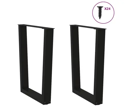 Valgomojo Stalo Kojelės, V Formos, 2 Vnt., Juodos, 60X(72-73,3) cm Plienas