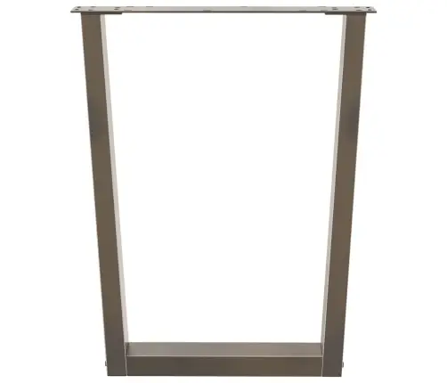 Ēdamgalda Kājas, 2 Gab., V-Veida, Dabīgs Tērauds, 60X(72-73,3) Cm Vidaxl