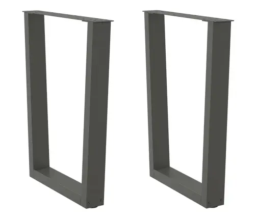 Valgomojo Stalo Kojos, V Formos, 2 Vnt., Antracito Spalvos, 70X(72-73,3) cm Plienas