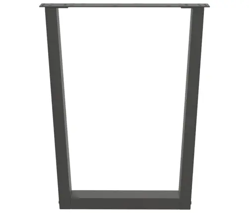 Valgomojo Stalo Kojos, V Formos, 2 Vnt., Antracito Spalvos, 70X(72-73,3) cm Plienas