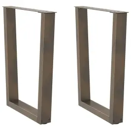 Ēdamgalda Kājas, 2 Gab., V-Veida, Dabīgs Tērauds, 70X(72-73,3) Cm Vidaxl