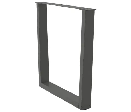Valgomojo Stalo Kojos, V Formos, 2 Vnt., Antracito Spalvos, 90X(72-73,3) cm Plienas