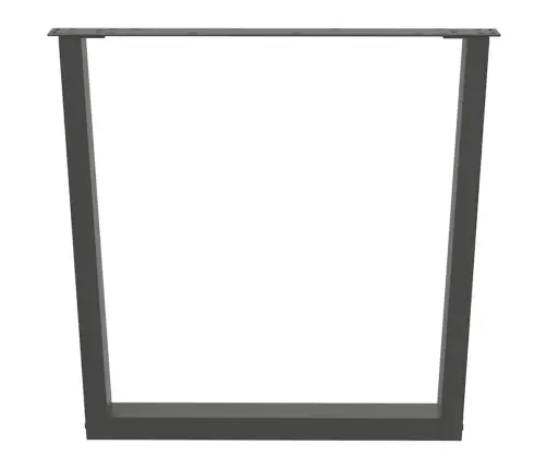 Valgomojo Stalo Kojos, V Formos, 2 Vnt., Antracito Spalvos, 90X(72-73,3) cm Plienas