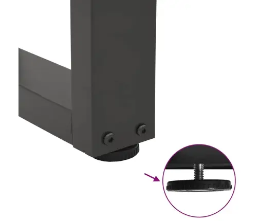 Valgomojo Stalo Kojos, V Formos, 2 Vnt., Antracito Spalvos, 90X(72-73,3) cm Plienas