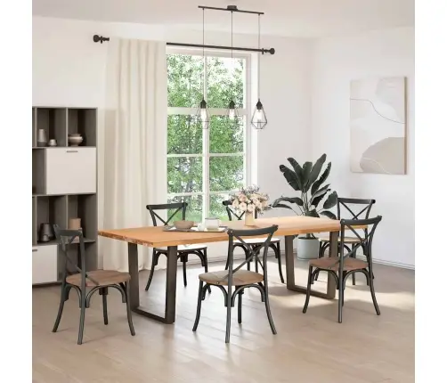 Ēdamgalda Kājas, 2 Gab., V-Veida, Dabīgs Tērauds, 90X(72-73,3) Cm Vidaxl