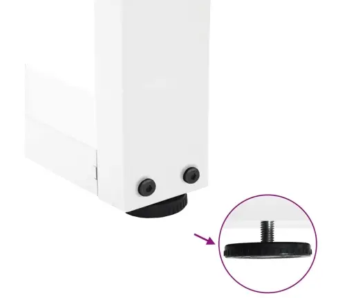 Söögilaua Jalad V-Kujulised, 2 Tk, Valged, 100 X (72–73,3) cm Teras