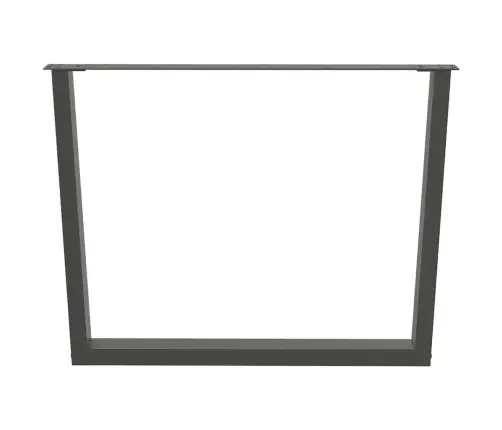 Ēdamgalda Kājas, 2 Gab., V-Veida, Antracīta Krāsā, 100X(72-73,3) Cm, Tērauds Vidaxl