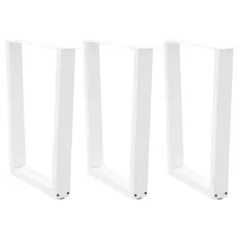 Ēdamgalda Kājas, 3 Gab., V-Veida, Baltas, 70X(72-73,3) Cm, Tērauds Vidaxl