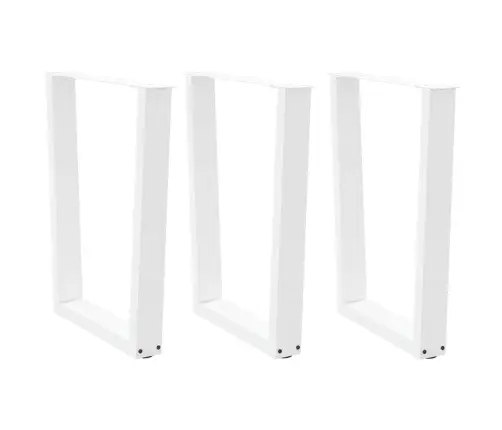 Valgomojo Stalo Kojelės, 3 Vnt., Baltos, 70X(72-73,3) cm Plienas, V Formos