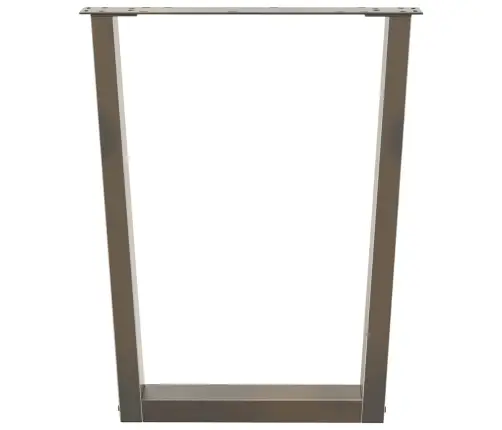 Ēdamgalda Kājas, 3 Gab., V-Veida, Dabīgs Tērauds, 70X(72-73,3) Cm Vidaxl