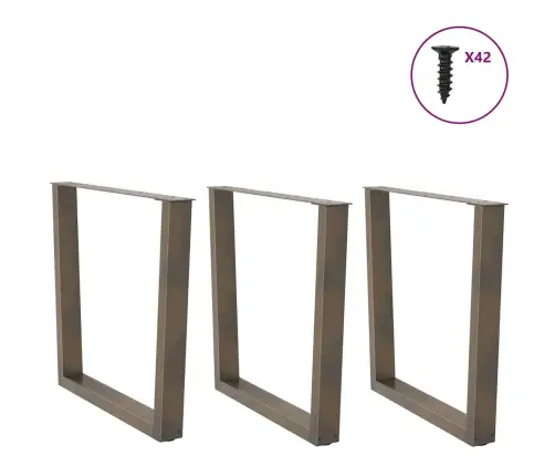 Söögilaua Jalad, V-Kujulised, 3 Tk, Naturaalne Teras, 80 X (72–73,3) cm Teras