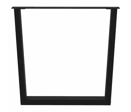 Valgomojo Stalo Kojos, 3 Vnt., Juodos, 90X(72-73,3) cm Plienas, V Formos