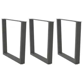 Ēdamgalda Kājas, 3 Gab., V-Veida, Antracīta Krāsā, 90X(72-73,3) Cm, Tērauds Vidaxl