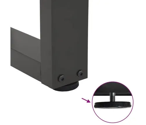 Ēdamgalda Kājas, 3 Gab., V-Veida, Antracīta Krāsā, 90X(72-73,3) Cm, Tērauds Vidaxl