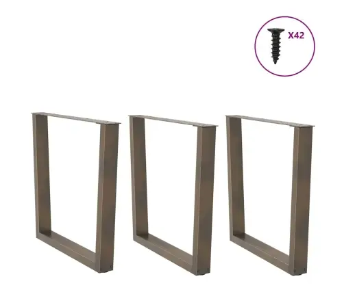 Söögilaua Jalad, V-Kujulised, 3 Tk, Naturaalne Teras, 90 X (72–73,3) cm Teras