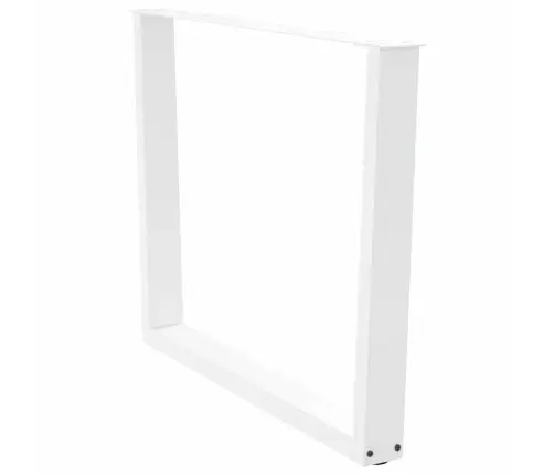 Ēdamgalda Kājas, 3 Gab., V-Veida, Baltas, 100X(72-73,3) Cm, Tērauds Vidaxl