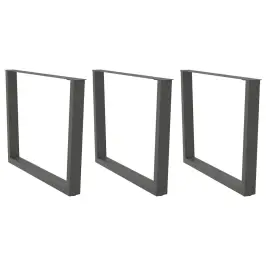 Ēdamgalda Kājas, 3 Gab., V-Veida, Antracīta Krāsā, 100X(72-73,3) Cm, Tērauds Vidaxl
