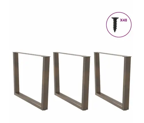 Söögilaua Jalad, V-Kujulised, 3 Tk, Naturaalne Teras, 100 X (72–73,3) cm Teras