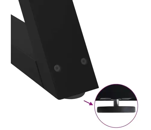 Kafijas Galdiņa Kājas, 2 Gab., Melnas, 30X(30-31,3) Cm, Tērauds Vidaxl