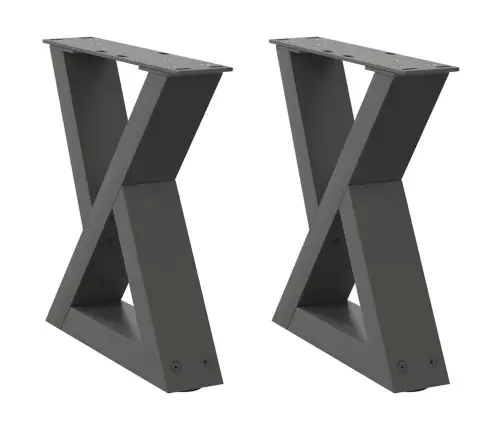 Kafijas Galdiņa Kājas, 2 Gab., Antracīta Krāsa, 30X(30-31,3) Cm, Tērauds Vidaxl